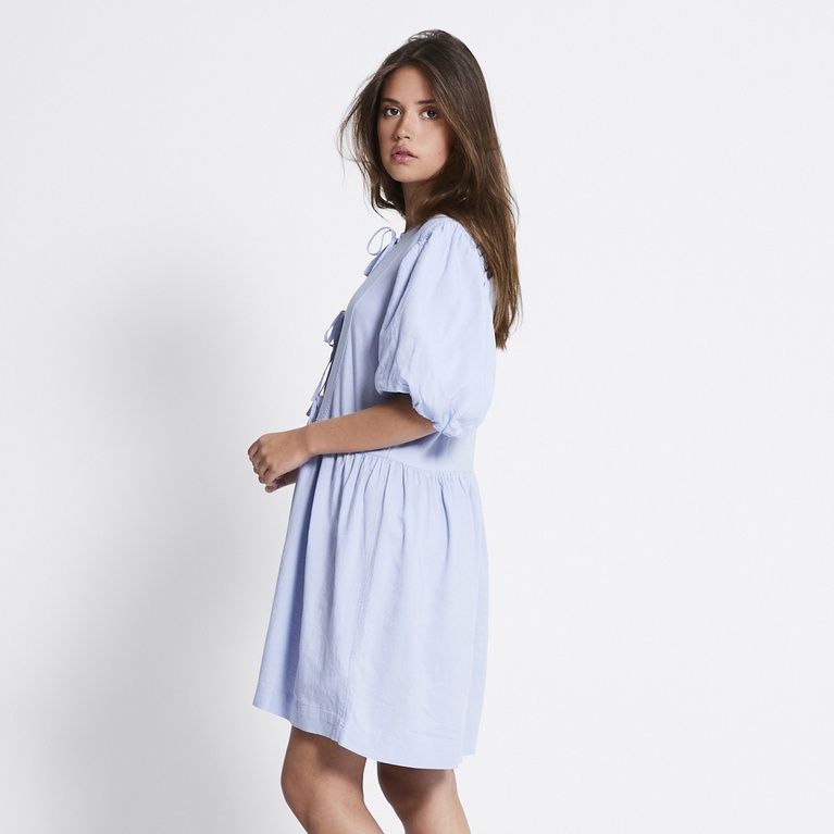 Linen blend dress "Rosie" Light blue